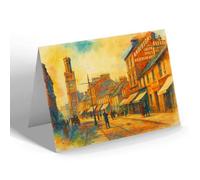 GREETING CARD - Ayr. High Street looking North - Vintage Art Style