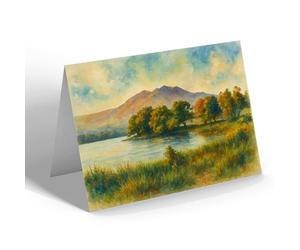 GREETING CARD - Ben Venue & Loch Achray - Vintage Art Style