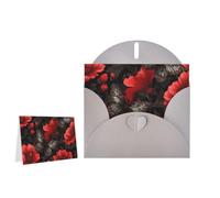 Greeting Card Blank Note Cards with Envelope Folded Message Keepsake Design | Flowers Butterfly Wish Card Occasion Cards Personal Message Space For Birthday Wedding Anniversary Thank You