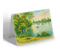 GREETING CARD - Boating on the Lake, Earlswood Common - Vintage Art Style