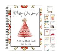 Greeting Card Book - Christmas Greeting Card Holder Organizer | Hardcover Organizer Booklet for College Student Family Kids Notes Photos Valentines