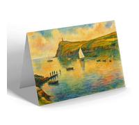 GREETING CARD - Bradda Head, Port Erin (d) - Vintage Art Style