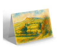 GREETING CARD - Brent Hill & Lutton, South Brent - Vintage Art Style