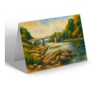 GREETING CARD - Bridge of Dee, Banchory - Vintage Art Style