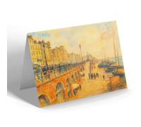 GREETING CARD - Brighton. Looking East - Vintage Art Style