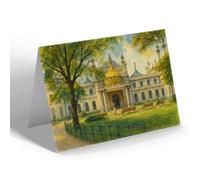 GREETING CARD - Brighton. The Royal Pavilion (b) - Vintage Art Style