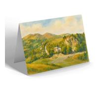 GREETING CARD - British Camp & Malvern Hills - Vintage Art Style