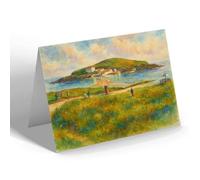 GREETING CARD - Burgh Island, Bigbury-on-Sea (c) - Vintage Art Style