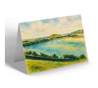 GREETING CARD - Burgh Island from Bantham - Vintage Art Style