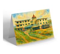 GREETING CARD - Burgh Island Hotel, Bigbury-on-Sea (b) - Vintage Art Style
