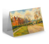 GREETING CARD - Burton Road, Repton - Vintage Art Style