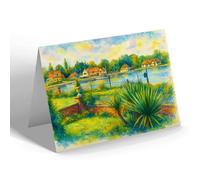 GREETING CARD - By the Quay Side, Oulton Broad - Vintage Art Style