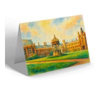 GREETING CARD - Cambridge. Great Court, Trinity - Vintage Art Style