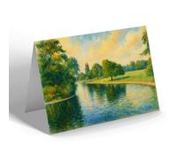 GREETING CARD - Cannon Hill Park, Birmingham - Vintage Art Style