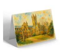 GREETING CARD - Canterbury Cathedral from the North (b) - Vintage Art Style