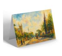 GREETING CARD - Cardiff. Newport Road (b) - Vintage Art Style