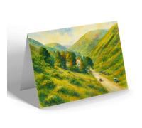 GREETING CARD - Carding Mill Valley, Church Stretton (b) - Vintage Art Style