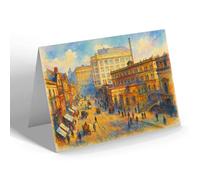 GREETING CARD - Central Station, Liverpool - Vintage Art Style