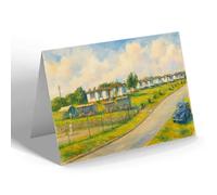 GREETING CARD - Chalets, Devon Coast Country Club - Vintage Art Style