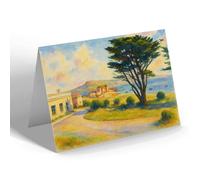 GREETING CARD - Chesil Beach Holiday Camp, Weymouth (a) - Vintage Art Style