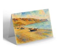 GREETING CARD - Chesil Beach, Portland Island - Vintage Art Style