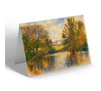 GREETING CARD - Club House Wentworth Estate Virginia Water - Vintage Art Style