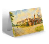 GREETING CARD - Council Estate, Cottesmore - Vintage Art Style