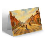 GREETING CARD - Crewe. Nantwich Road - Vintage Art Style