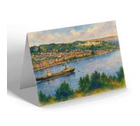 GREETING CARD - Dartmouth from Kingswear - Vintage Art Style