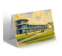 GREETING CARD - De La Warr Pavilion, Bexhill (a) - Vintage Art Style