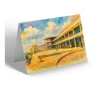 GREETING CARD - De La Warr Pavilion, Bexhill on Sea - Vintage Art Style