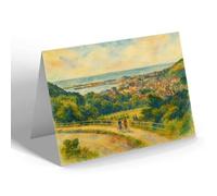 GREETING CARD - Dover Harbour from Castle Hill - Vintage Art Style