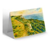 GREETING CARD - Dowlands Landslide, Rousdon (b) - Vintage Art Style