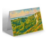 GREETING CARD - Dowlands Landslide, Rousdon (c) - Vintage Art Style