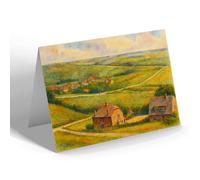GREETING CARD - Downlands Estate, East Dean - Vintage Art Style