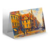 GREETING CARD - Edinburgh. John Knox's House (b) - Vintage Art Style