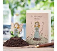 Greeting Card"EIN Guardian Angel für Dich" - Seed Plug Card with Angel and Integrated Wild Flower Seeds - for Many Occasions