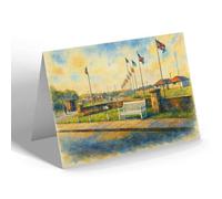 GREETING CARD - Entrance to Prestwick Airport - Vintage Art Style