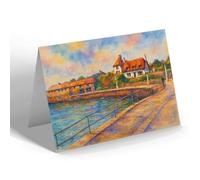 GREETING CARD - Entrance to the Harbour, Paignton - Vintage Art Style