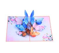 Greeting Card Flying Butterfly Meassage Card Supplies For Mother Wife Birthday Decoration Thank You