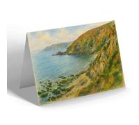 GREETING CARD - From Challaborough Headland Bigbury-on-Sea - Vintage Art Style