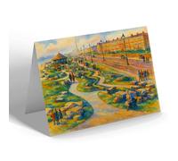 GREETING CARD - Garden Promenade, South Shore, Blackpool a - Vintage Art Style