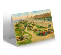 GREETING CARD - Garden Promenade, South Shore, Blackpool b - Vintage Art Style