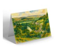 GREETING CARD - General View, Berwyn, Llangollen - Vintage Art Style