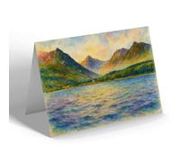 GREETING CARD - Glen Sannox from Sea, Isle of Arran - Vintage Art Style