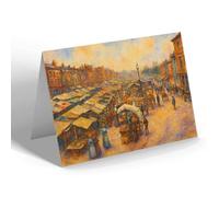 GREETING CARD - Great Yarmouth. Market Place - Vintage Art Style