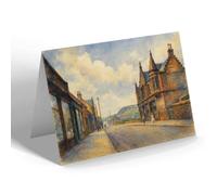 GREETING CARD - Greendykes Road, Broxburn, looking North - Vintage Art Style