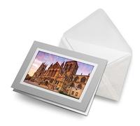 Greeting Card Grey & White (Photo Insert) - York Minster Church England UK - Blank Birthday Celebration Anniversary, Envelope Included #52554