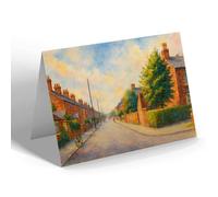 GREETING CARD - Grove Street, Balderton - Vintage Art Style