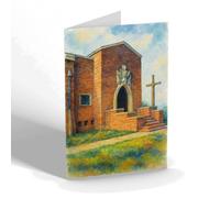 GREETING CARD - Guildford Cathedral, St Ursula's Porch - Vintage Art Style